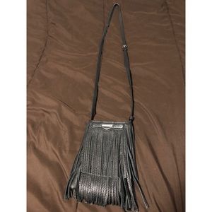Rebecca Minkoff black fringe purse